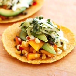 Peach & Corn Succotash Tacos