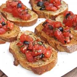 Tomato Olive & Basil Bruschetta