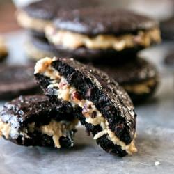 German Chocolate Sandwich Cookies