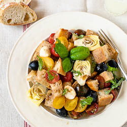 Panzanella with Artichokes & Olives