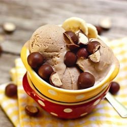 Chocolate Malt Banana Ice Cream