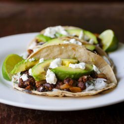Achiote Black Bean Tacos