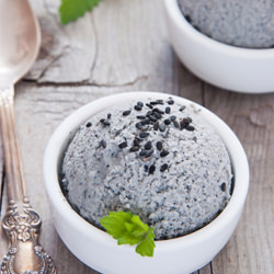 Ice Cream w/ Black Sesame Seeds
