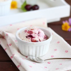 Coconut Milk and Cherry Ice Cream
