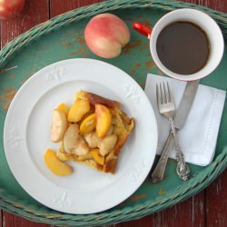 Oven Pancake with Peaches
