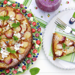 Peach and Almond Yogurt Cake