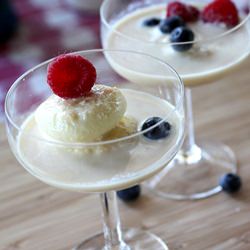 Creamy Berry Splashed Rasmalai