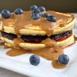 PB&J Coconut Pancakes
