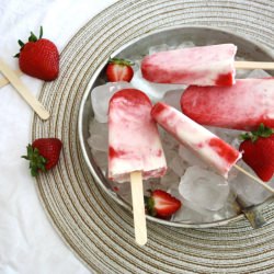 Strawberry Yogurt Popsicles