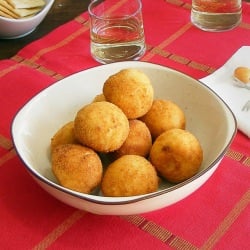 Croquetas puerro gambas