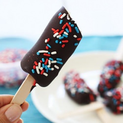 Frozen Banana Popsicles
