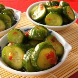 Spicy Pickled Cucumbers