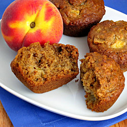 Oat Peach Muffins
