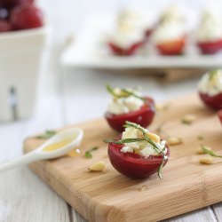 Goat Cheese & Honey Stuffed Plums