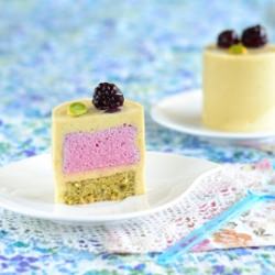 Pistachio – Blackberry Entremet