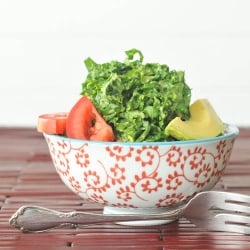 lemon avocado massaged kale salad