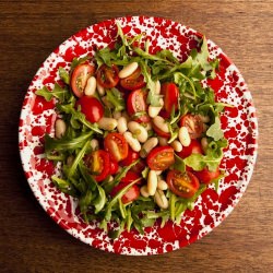White Bean, Arugula, Tomato Salad