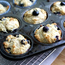 Blueberry honey millet muffins