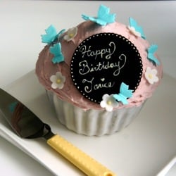 giant chocolate cupcake