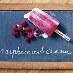Raspberries and Cream Popsicles
