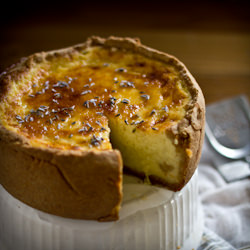 Almond Custard with Lavender Syrup