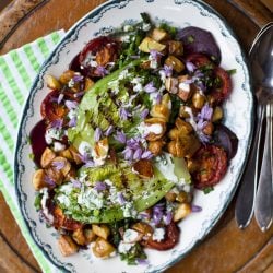 Griddled Baby Gem Lettuce with Beet