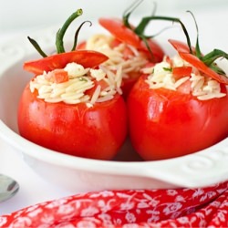 Orzo Stuffed Tomatoes