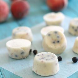 Frozen Coconut Peach Bites