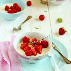 Lavender panna cotta