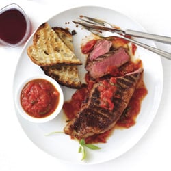 Grilled New York Steaks