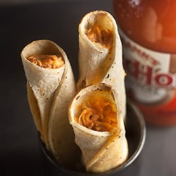 Baked Buffalo Chicken Taquitos