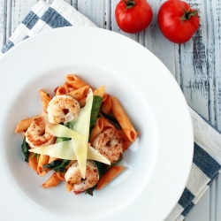 Shrimp and Spinach Pasta