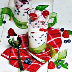 Sweet Berry Homemade Yogurt