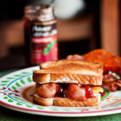 Strawberry Peach Bacon Sandwiches