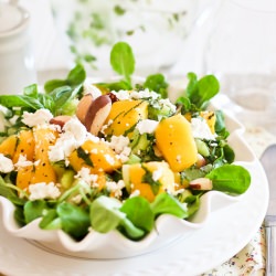 Mango Celery Goat Cheese Salad