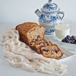 Banana, Coconut, and Blueberry Loaf