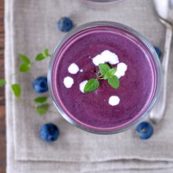 Chilled Blueberry Soup with Mint