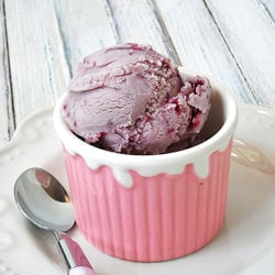 Vanilla Blackberry Jam Ice Cream