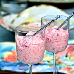 Rhubarb-Raspberry Whip