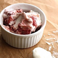 Coconut Ice Cream & Fresh Berries