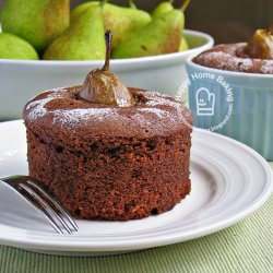 Pear and Chocolate Cake Pots