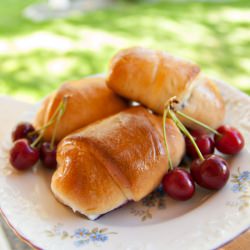 Sweet Cherry Filled Buns (Buchty)