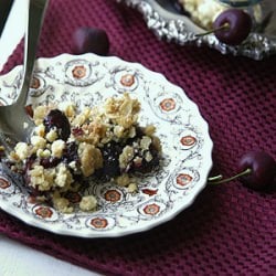 Chocolate Cherry Crisp