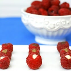 Raspberries Filled with Chocolate