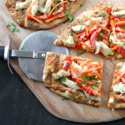 Thai Chicken Naan Pizza