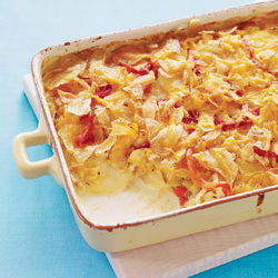 Red-Pepper Potato Chip Gratin