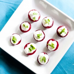 Honey Goat Cheese Stuffed Plums