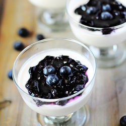 Yogurt Blueberry Panna Cotta