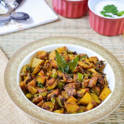 Potato Capsicum Stir Fry