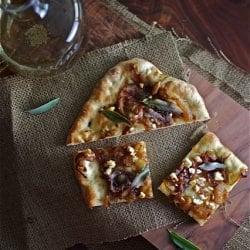 Caramelized Onion, Feta, Sage Pizza